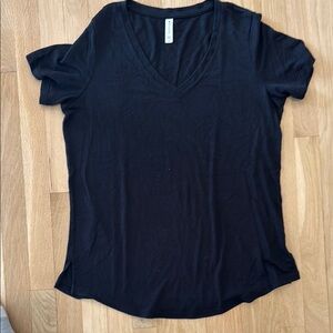 Classic Black V-Neck Women's Top